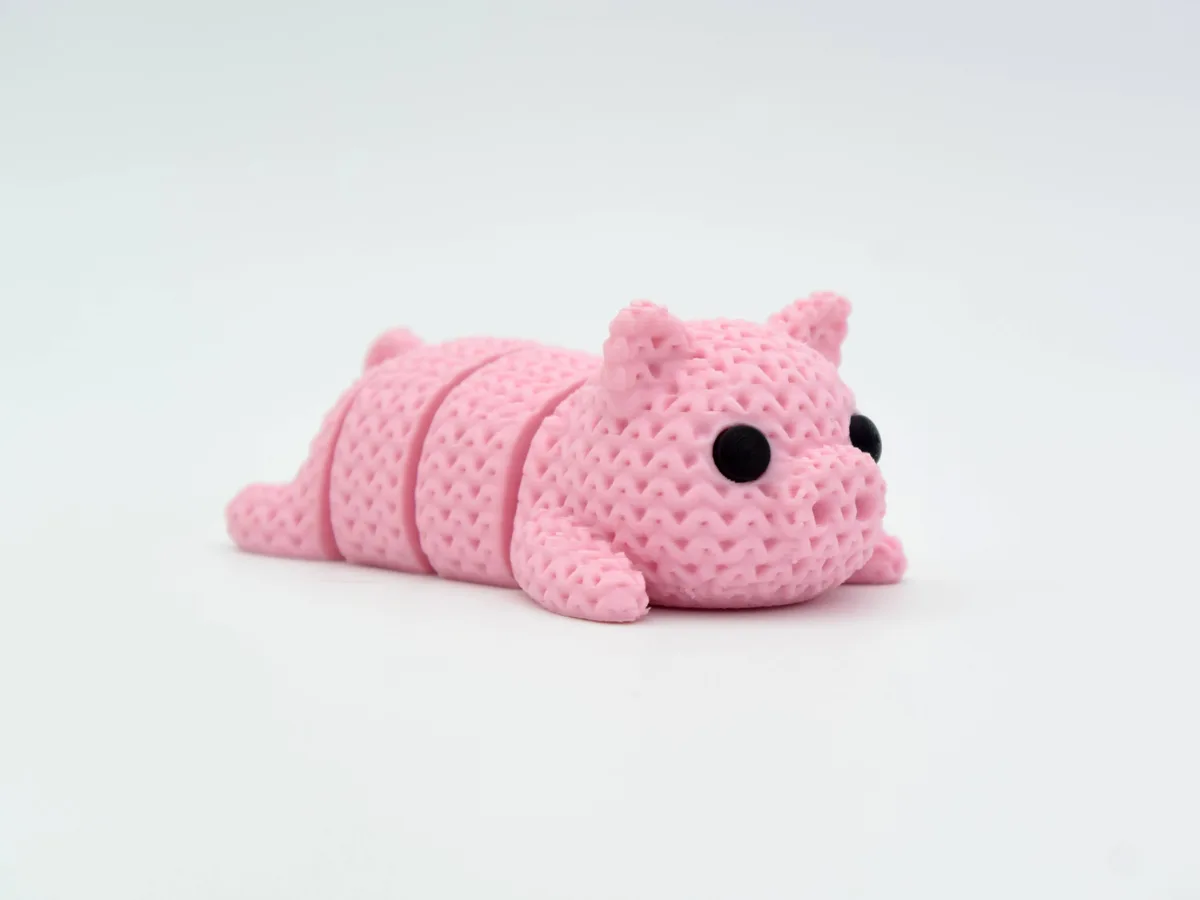 Chancho articulado con textura de tejido