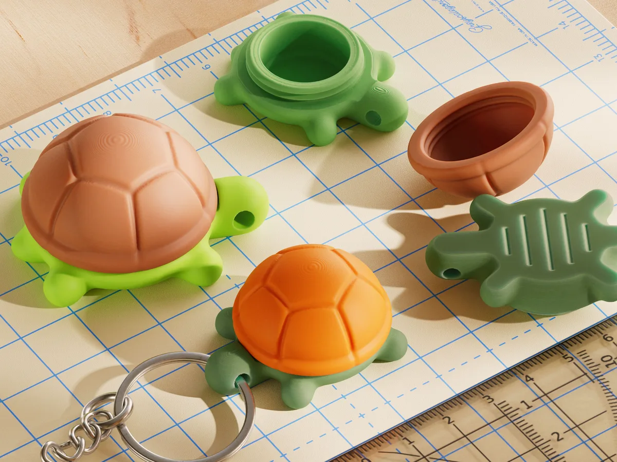 Llavero tortuga con compartimento
