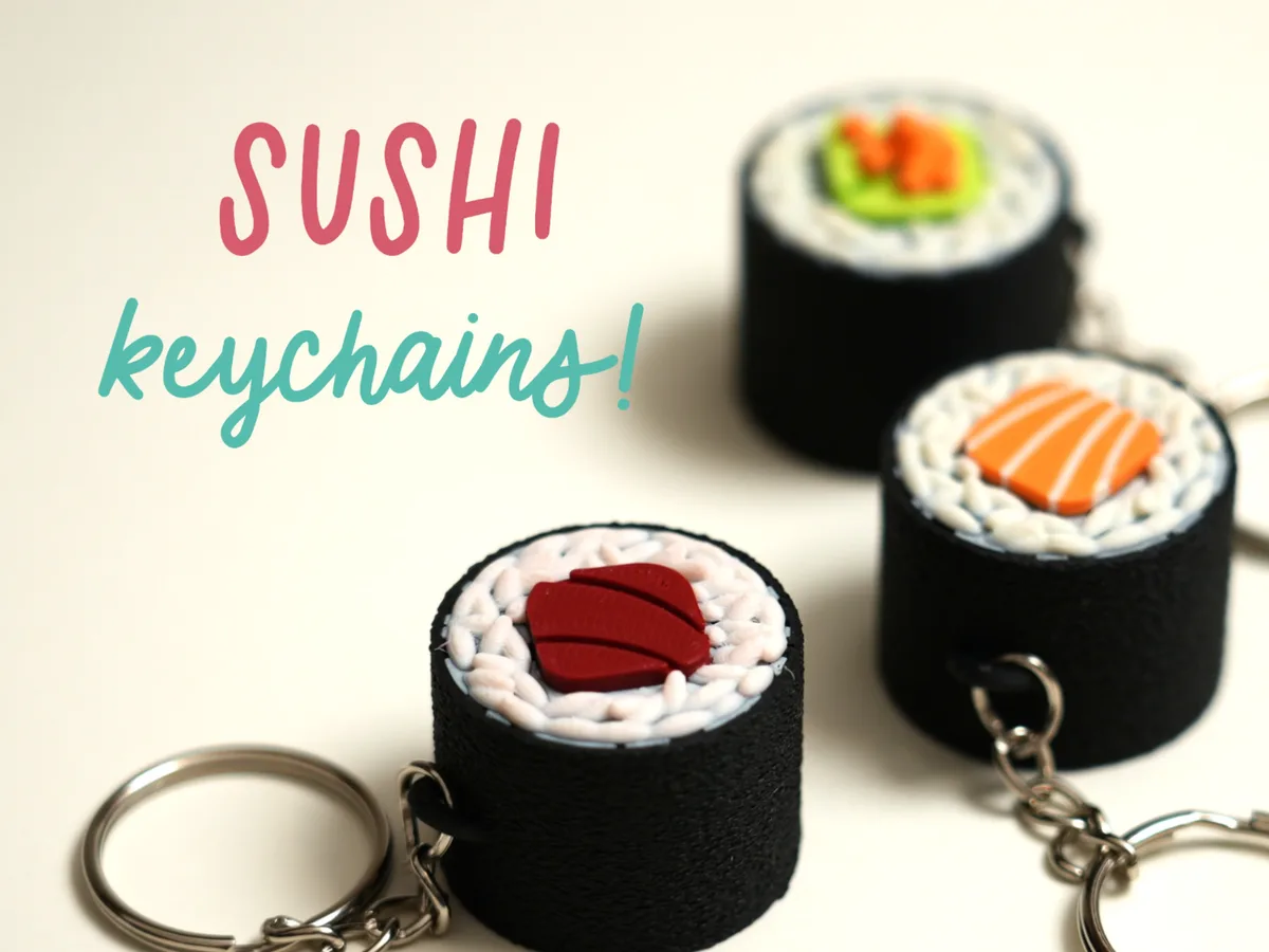 Llavero de pieza de sushi