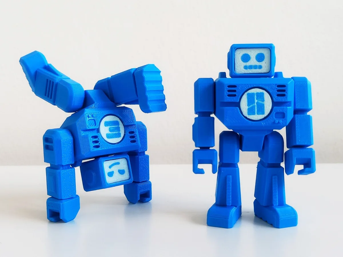 Robot articulado con cabeza que gira