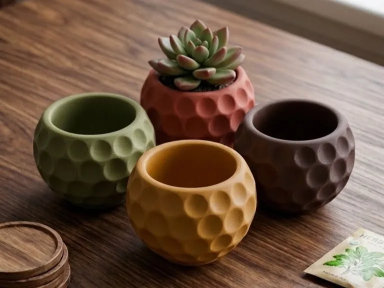 Macetita con textura orgánica