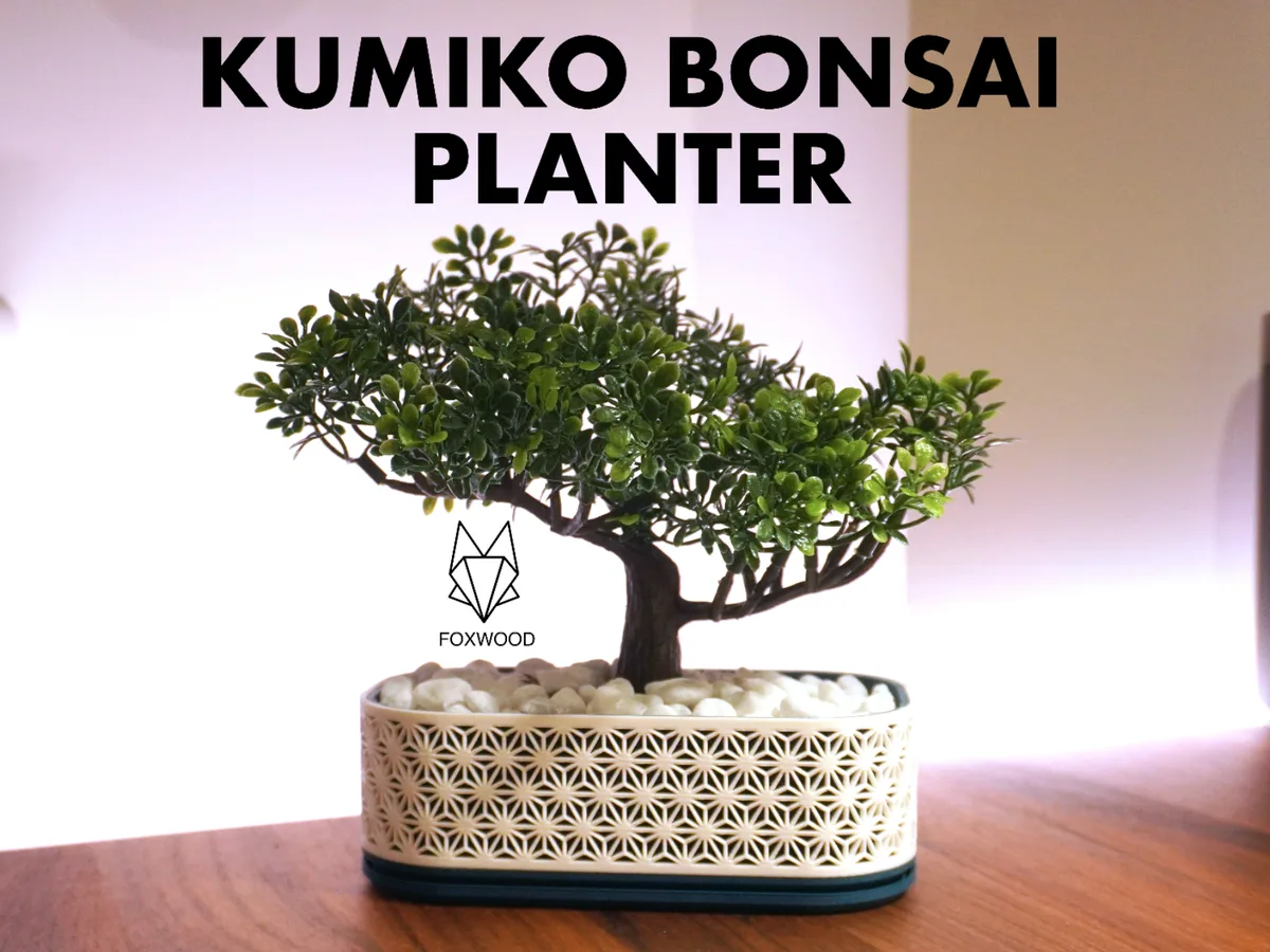 Maceta de bonsái con celosía japonesa