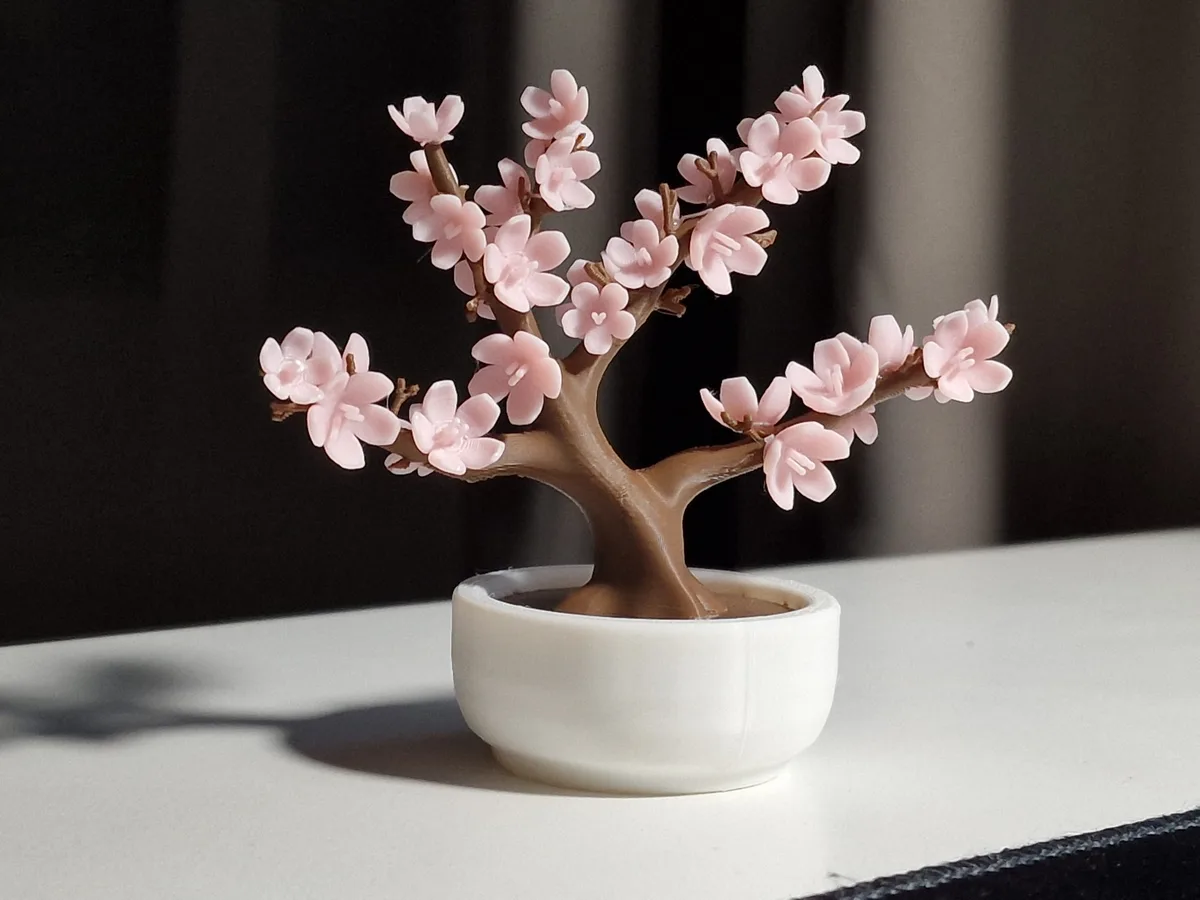 Cerezo en flor en miniatura