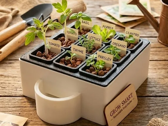 Germinador de nueve cavidades