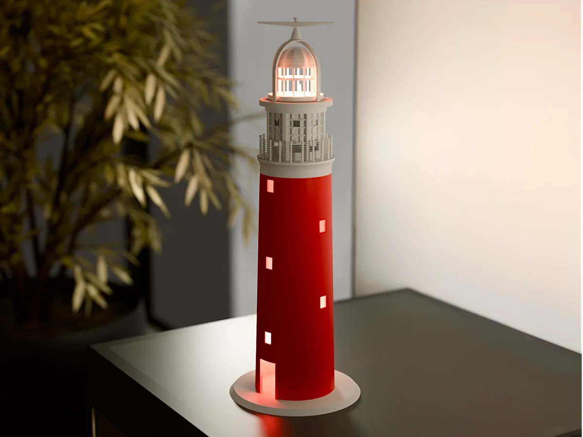 Portavela con forma de faro