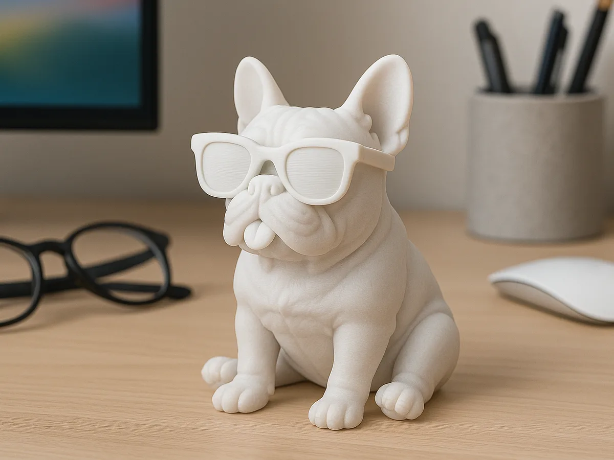 Figura de bulldog francés para el escritorio