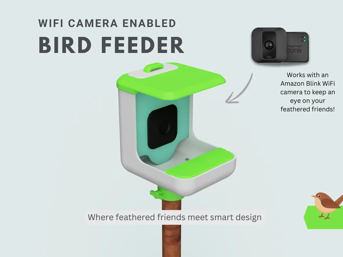 Comedero de pájaros para cámara wifi