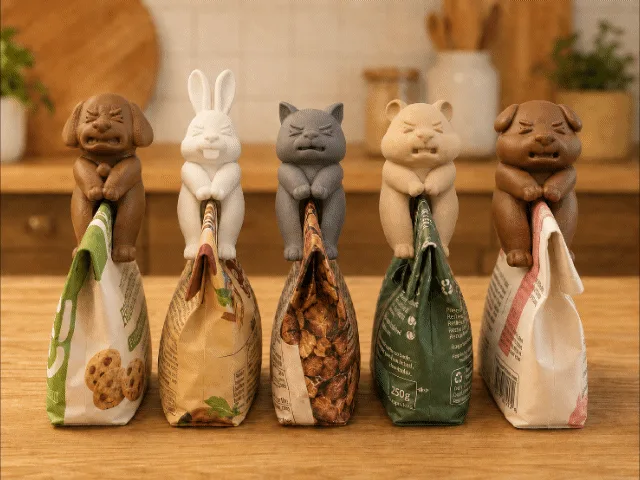 Broches de bolsa con forma de mascota