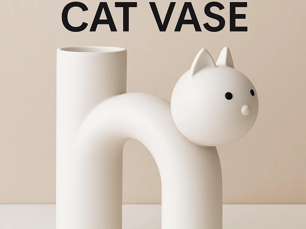 Jarrón con forma de gato
