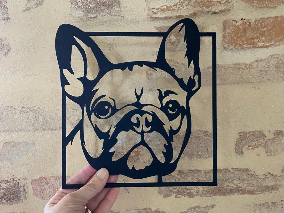 Cuadro de pared con perro bulldog