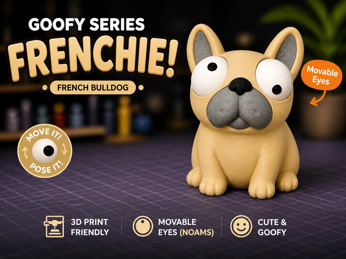 Bulldog francés de ojos móviles