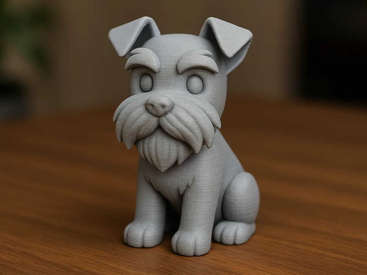 Perro schnauzer con bigote