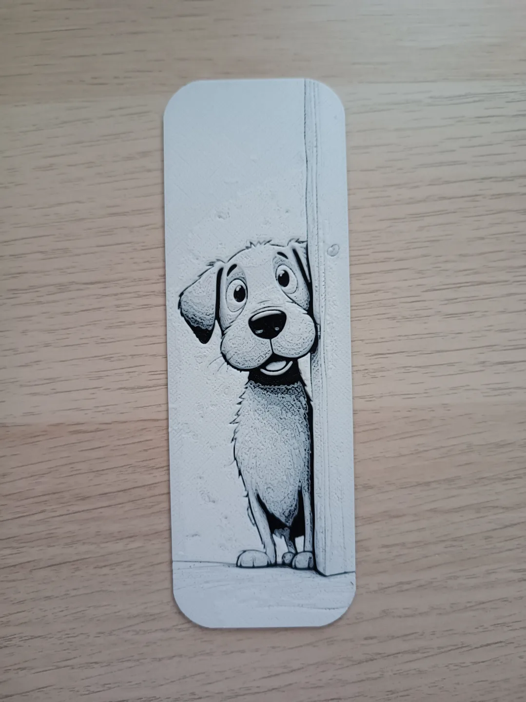 Señalador de perro asomado