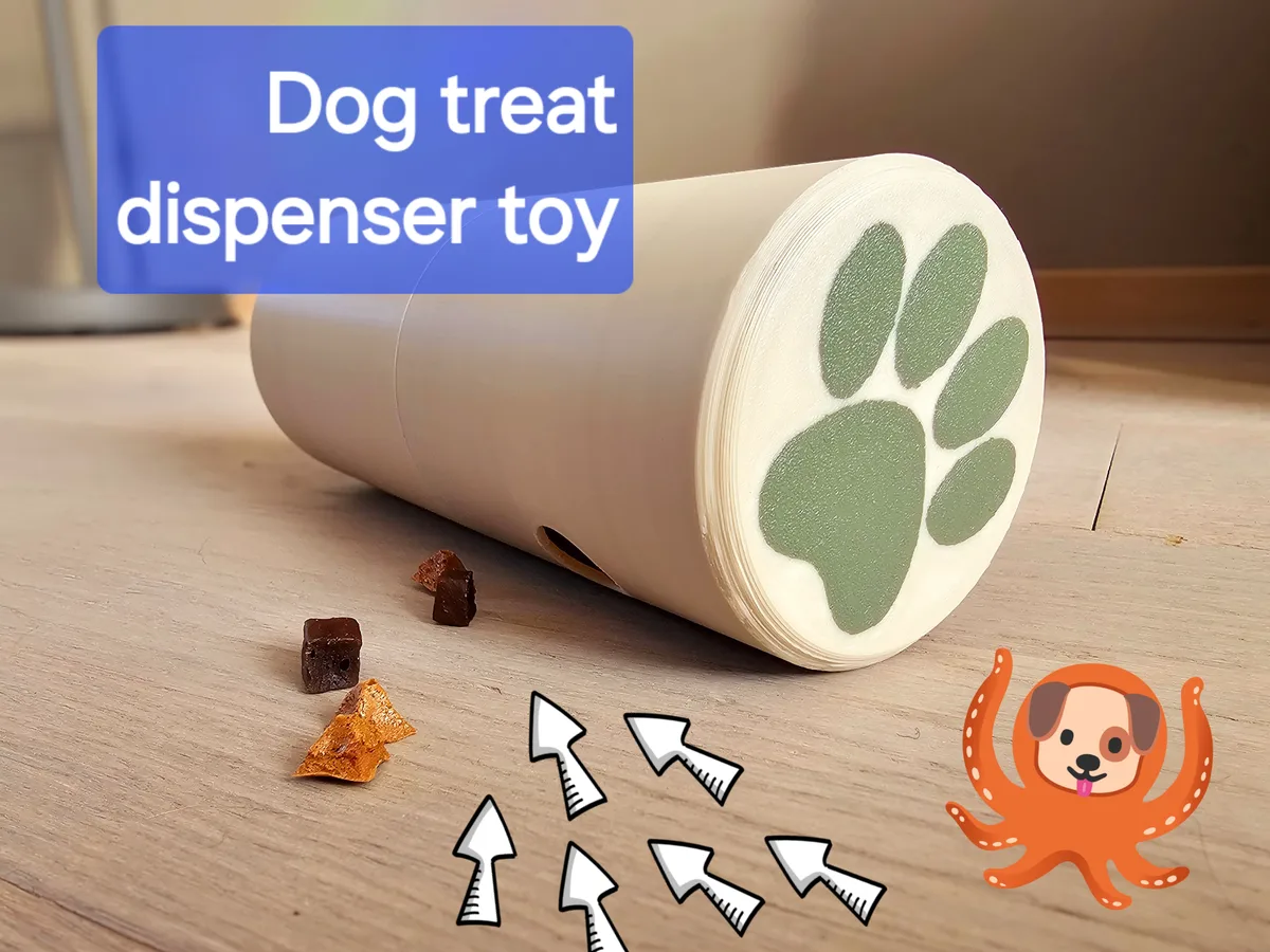 Dispensador rodante de premios para perros