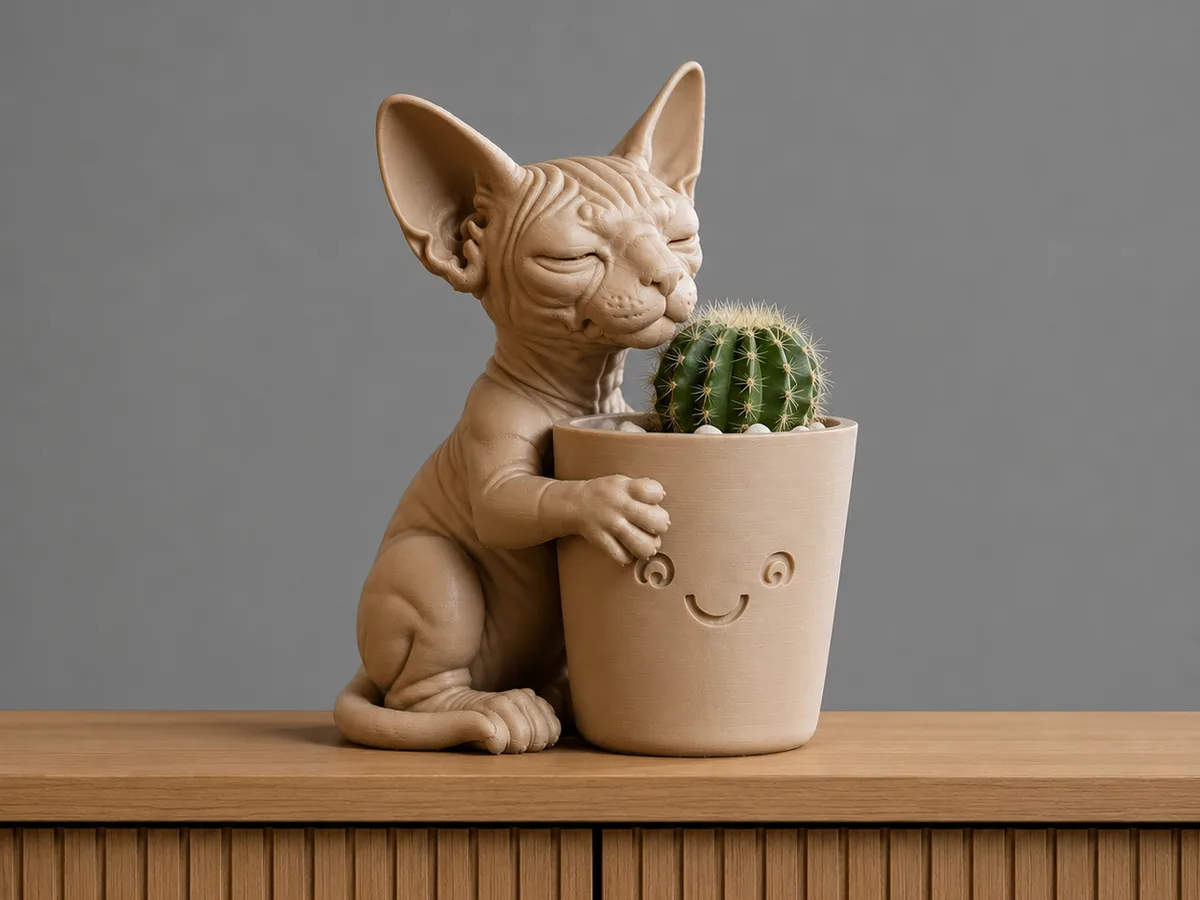 Maceta gato esfinge