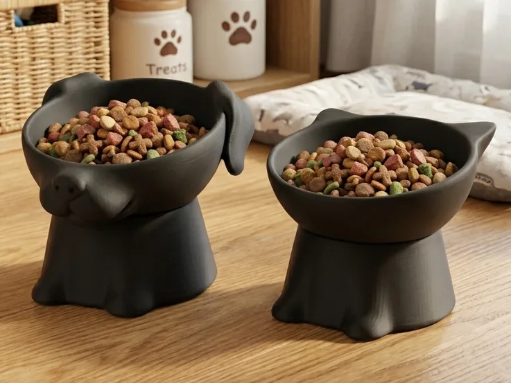 Comedero elevado para perro y gato