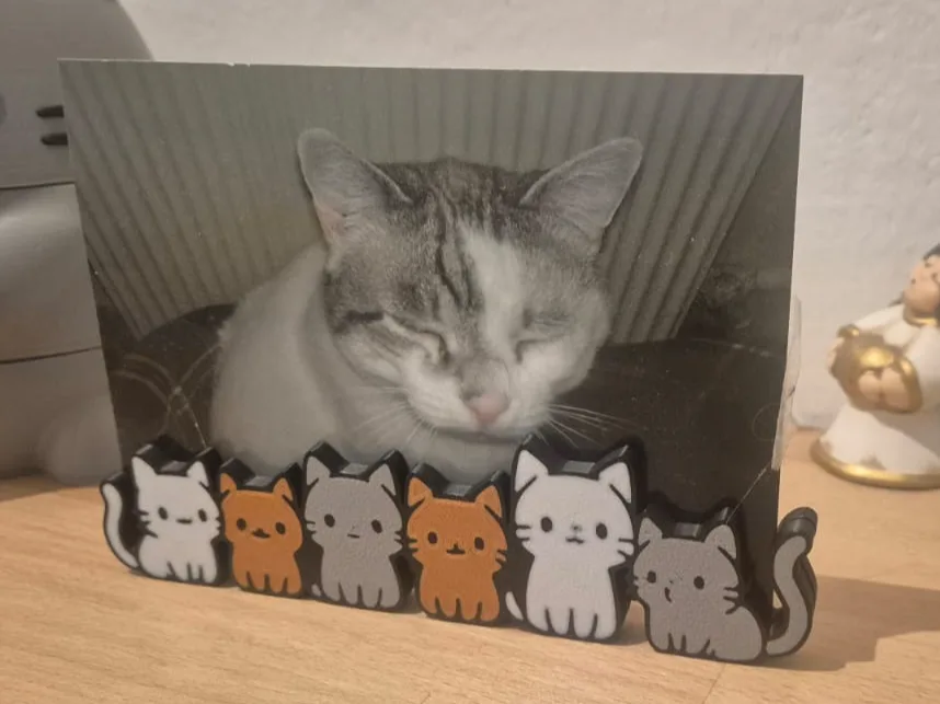 Portarretratos magnéticos con forma de gato