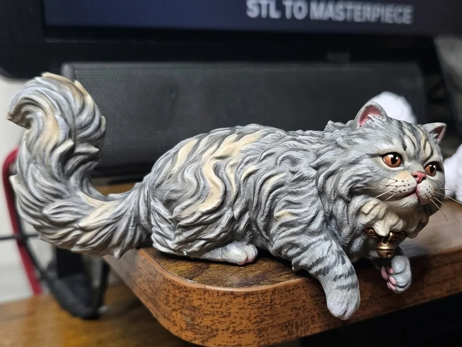 Gato persa dormido para pintar