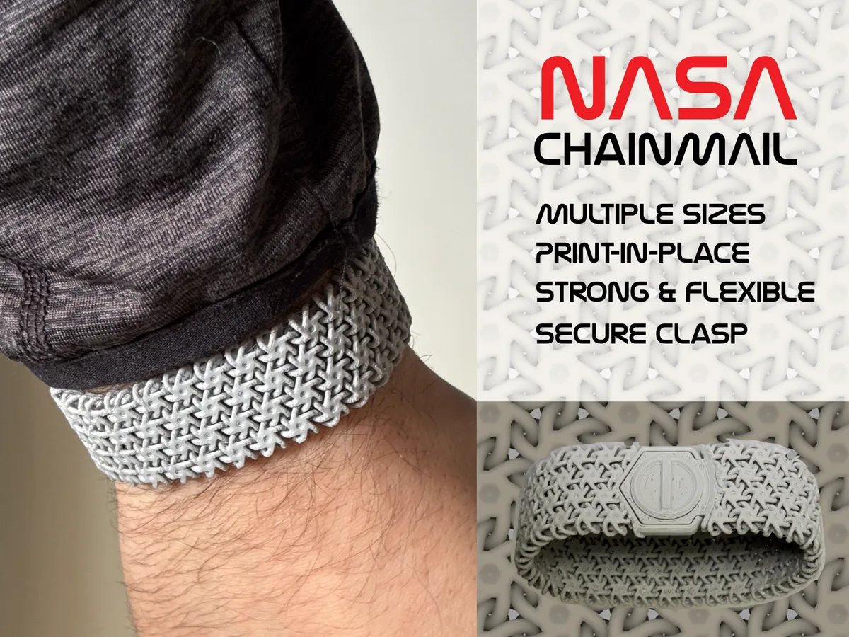 Pulsera de malla impresa con broche