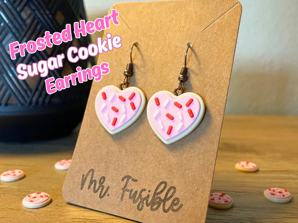 Aros de galletita de corazón glaseada