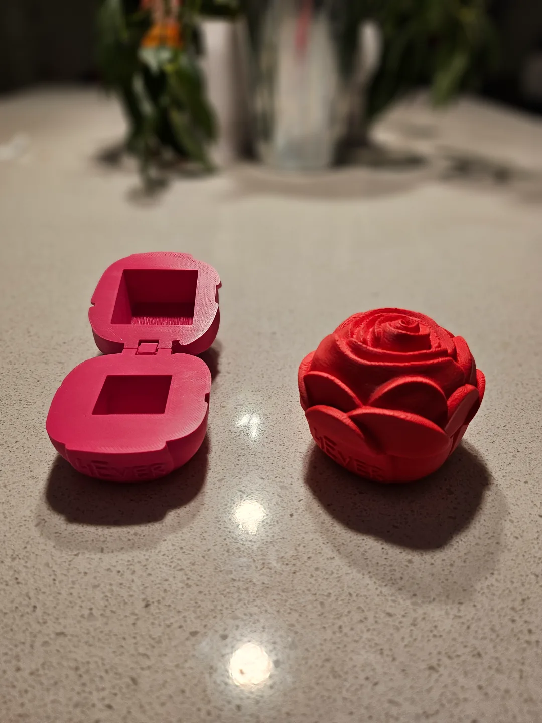Cajitas de anillo con forma de flor