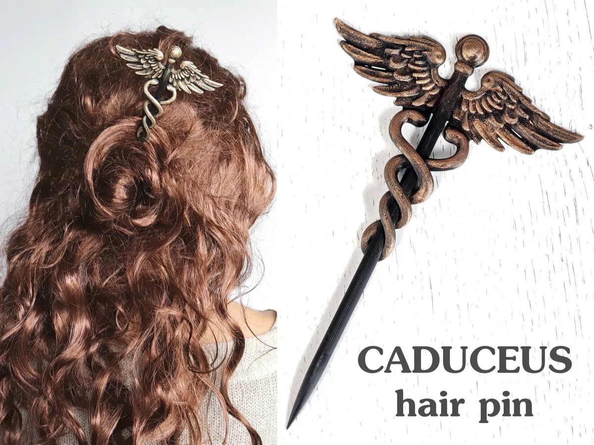 Palillo de pelo con caduceo