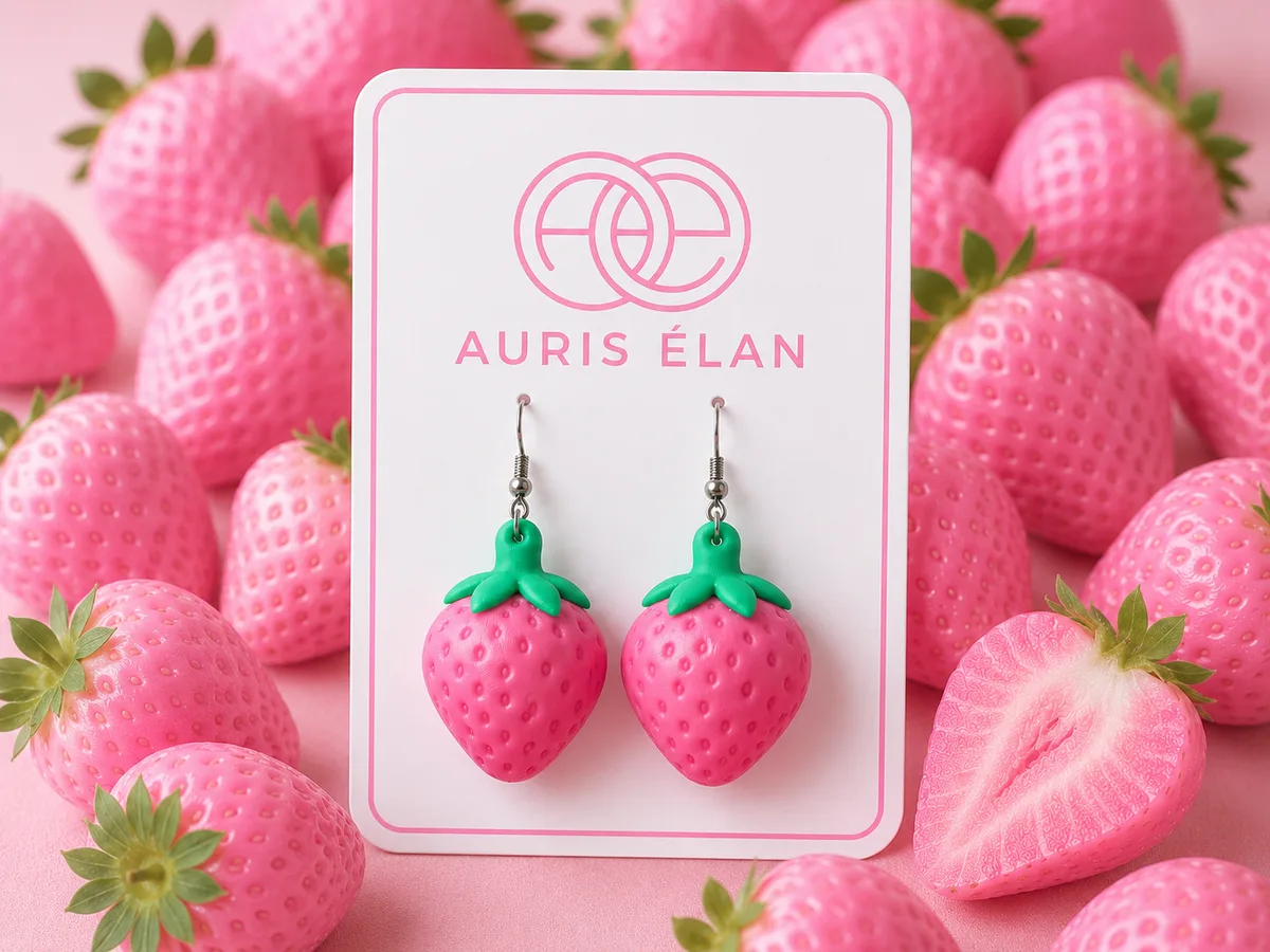 Aros de frutilla nevada