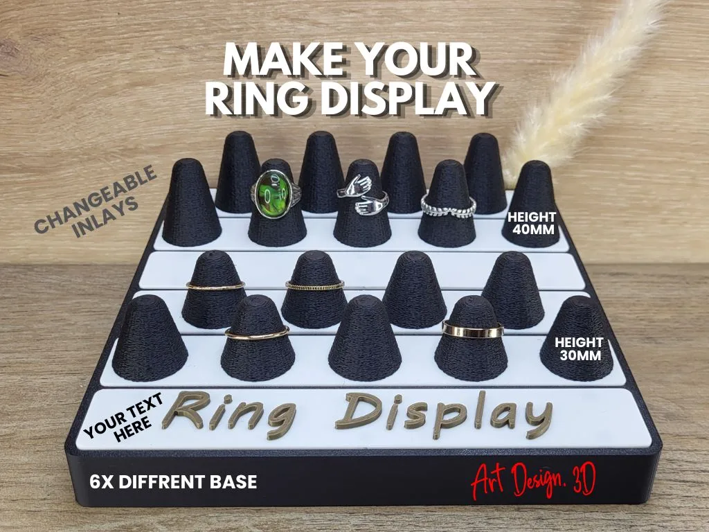 Exhibidor de anillos a medida