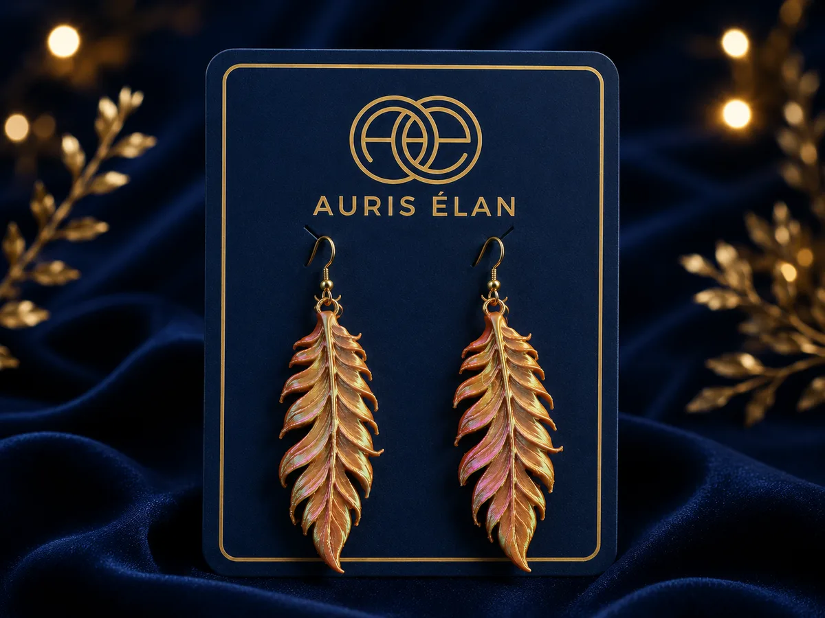 Aros de pluma dorada