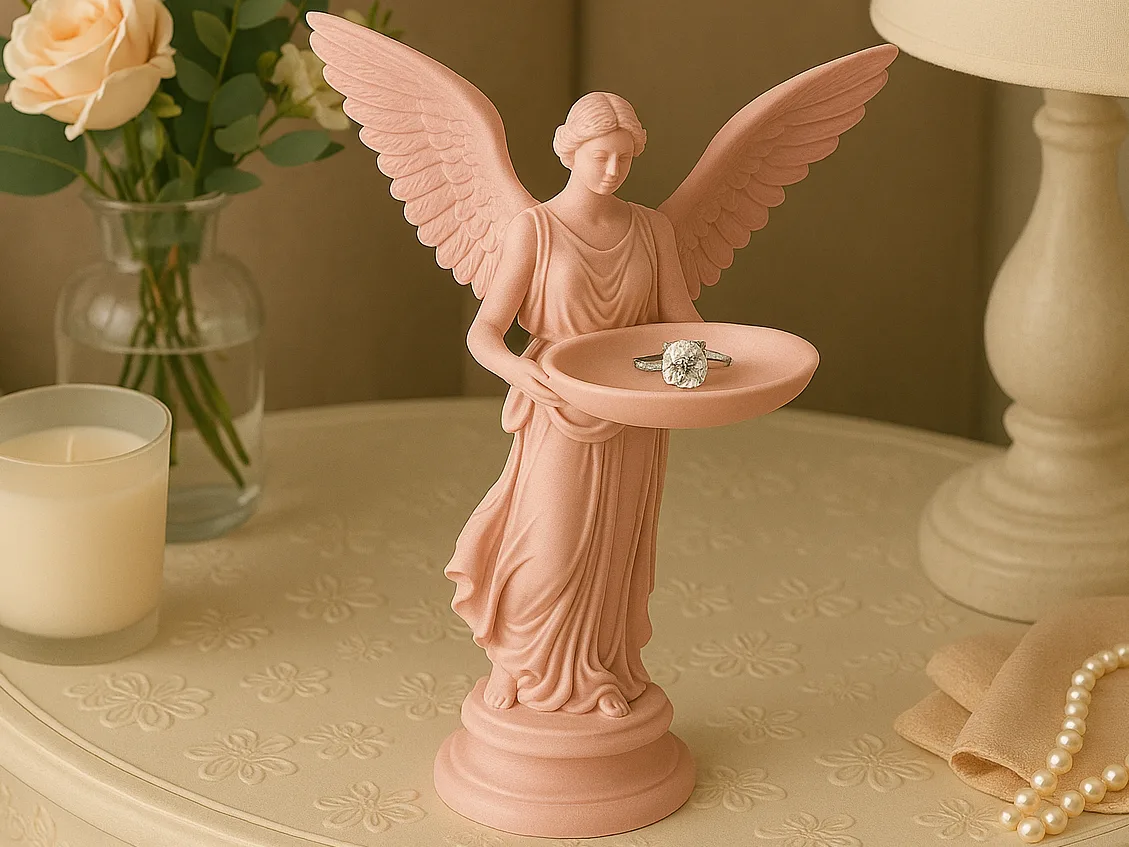 Portaanillos con forma de ángel