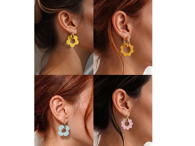 Aros con forma de flor
