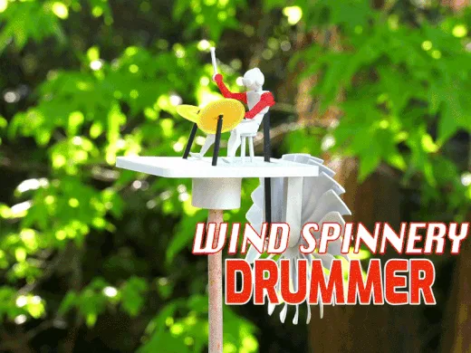 Molinete de baterista para el viento