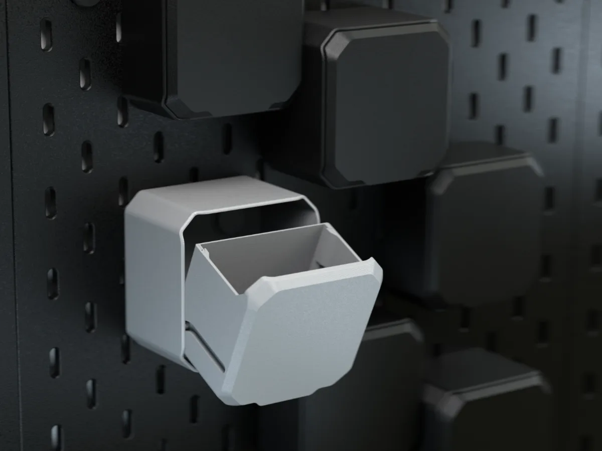 Cajón inclinado para panel perforado