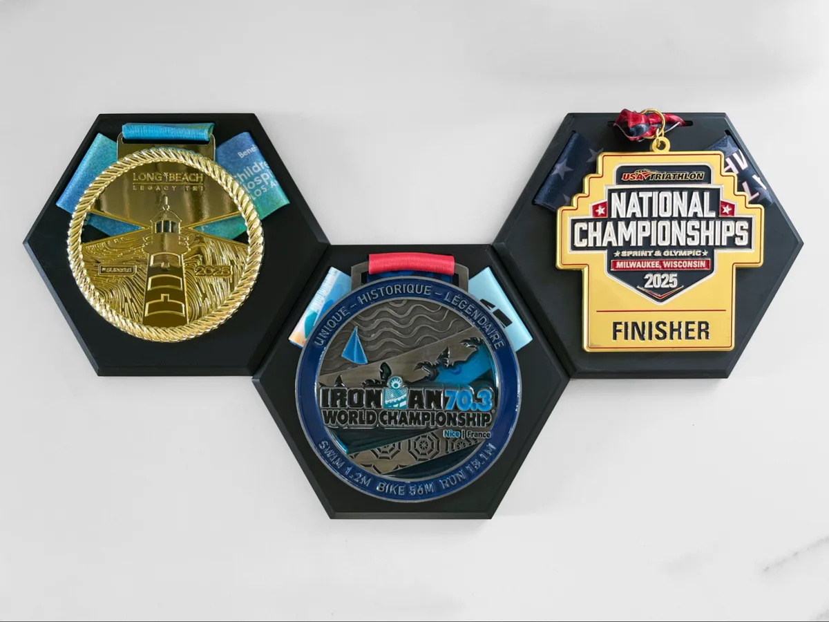 Exhibidor hexagonal de medallas