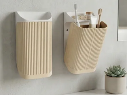 Organizador de baño de pared acanalado