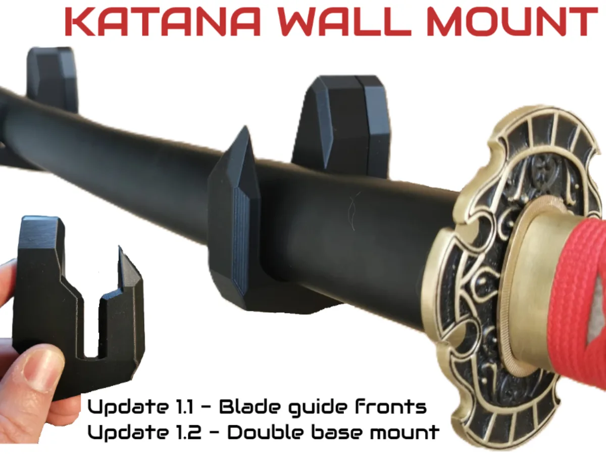 Soporte de pared para espada con frente cambiable