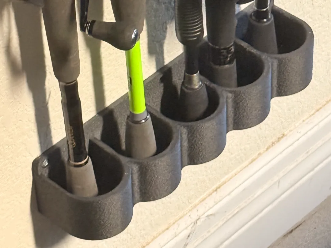Soporte de pared texturado para cañas