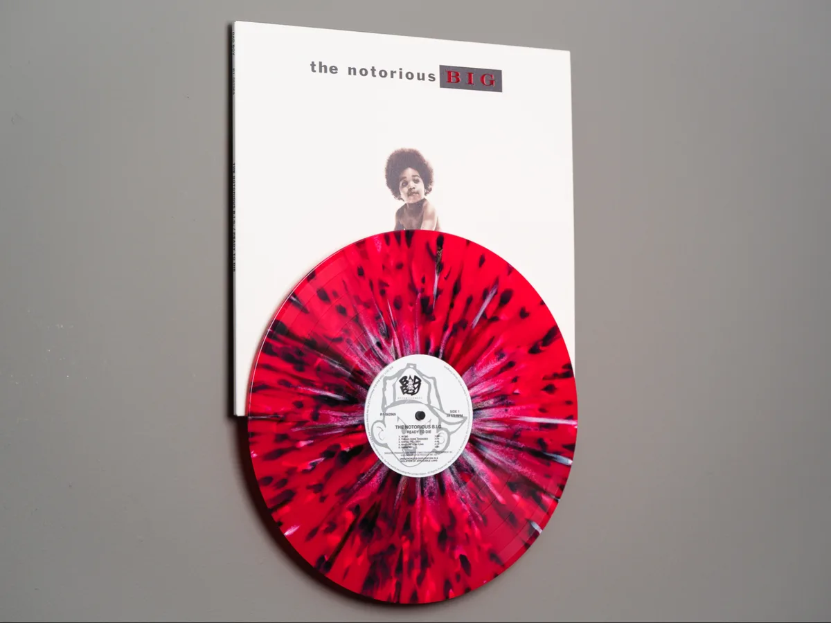 Exhibidor de discos de vinilo