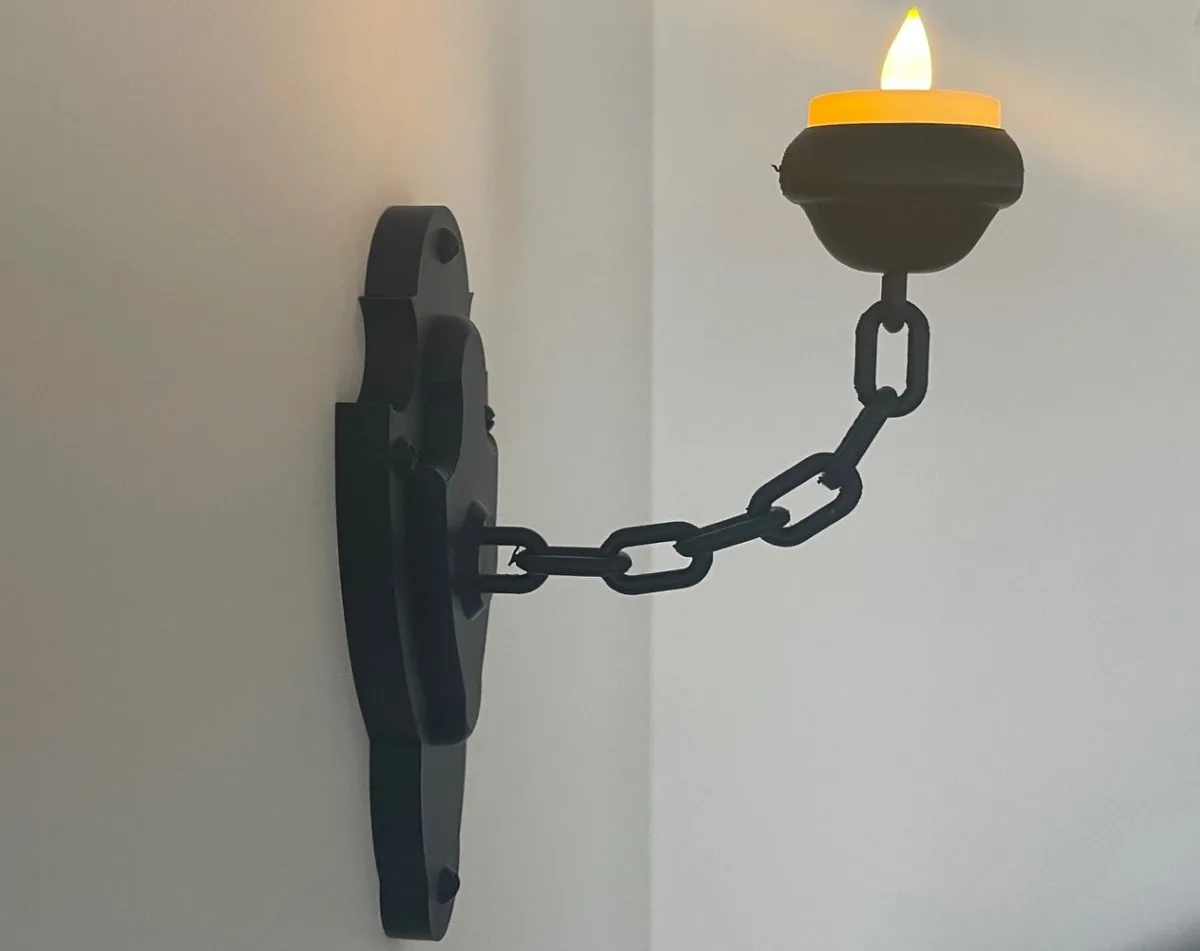 Portavela de pared estilo medieval