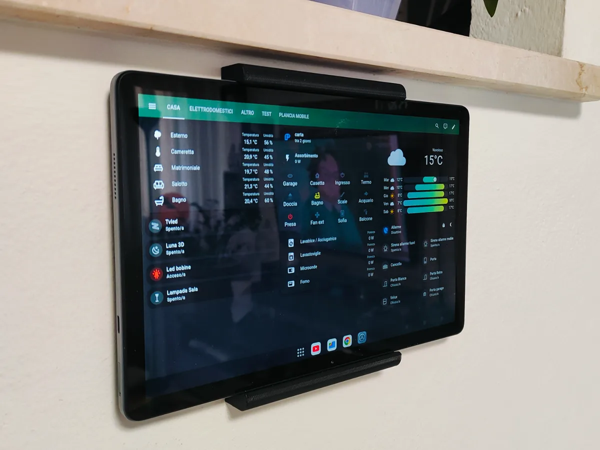 Soporte de pared para tablet de ocho y once pulgadas