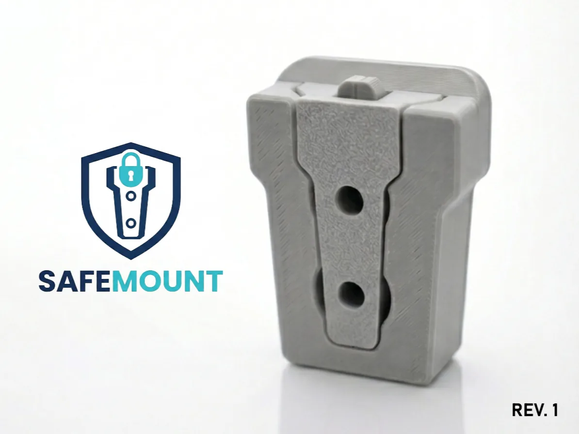 Soporte universal de pared con traba de seguridad