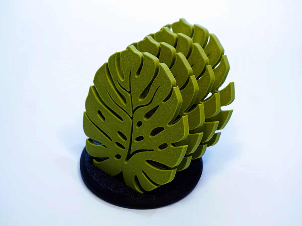 Posavasos con forma de hoja de monstera