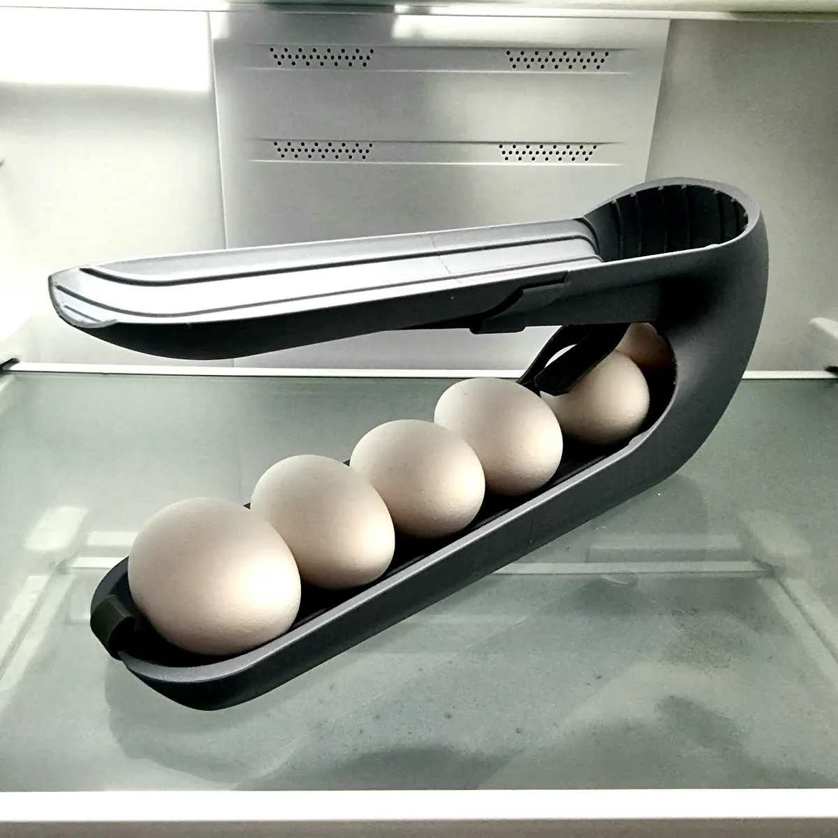 Dispensador de huevos para la heladera