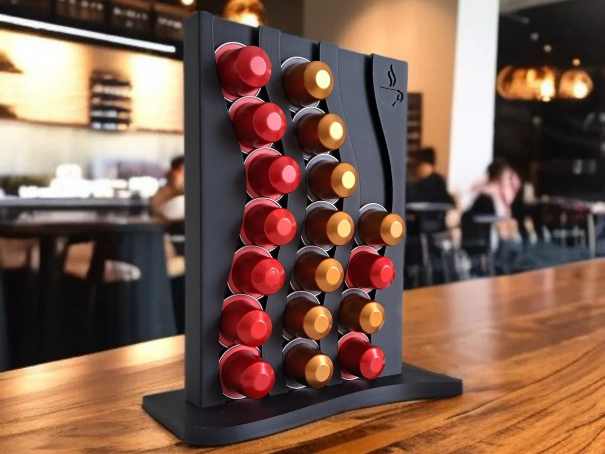 Organizador de cápsulas de café ondulado