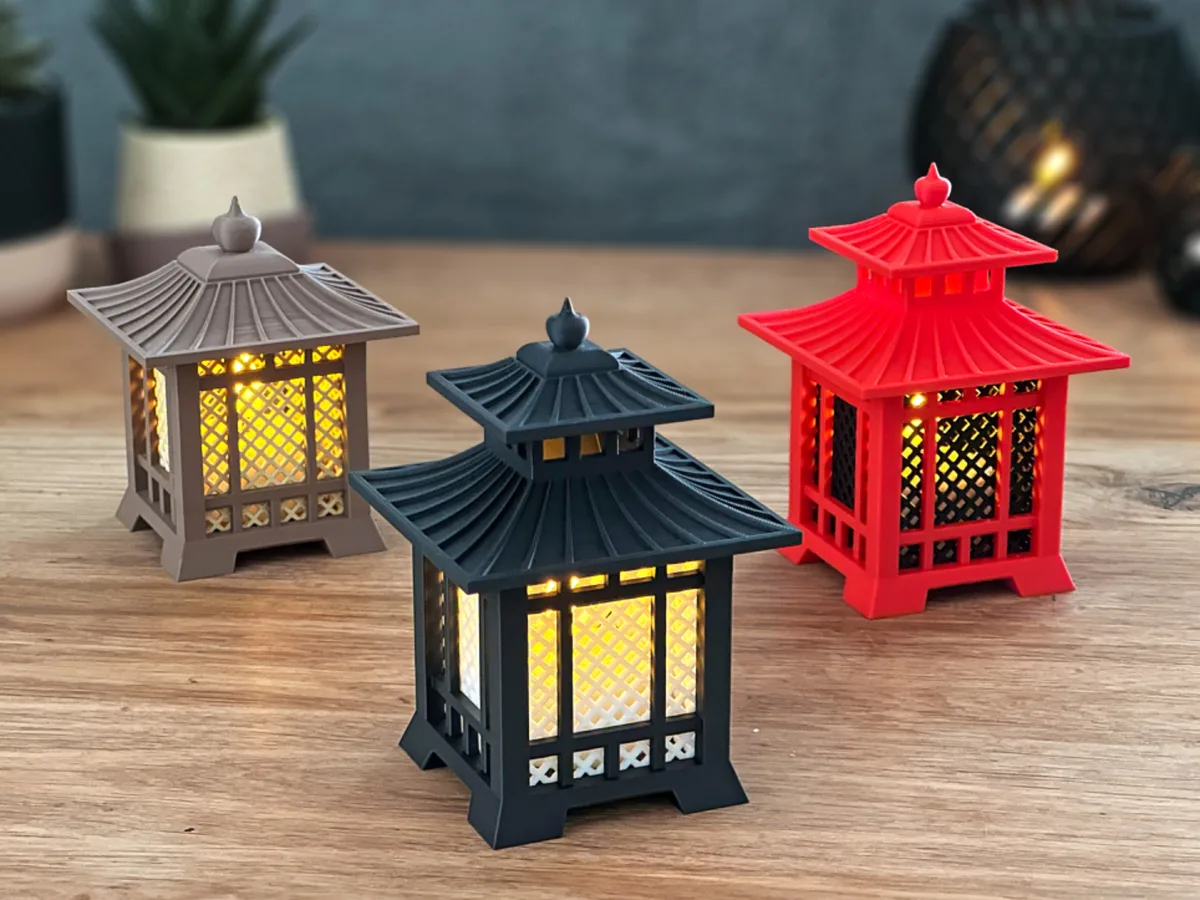 Farol japonés para vela de té