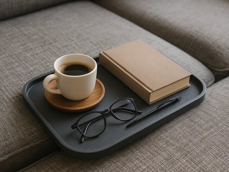 Bandeja organizadora para el brazo del sillón