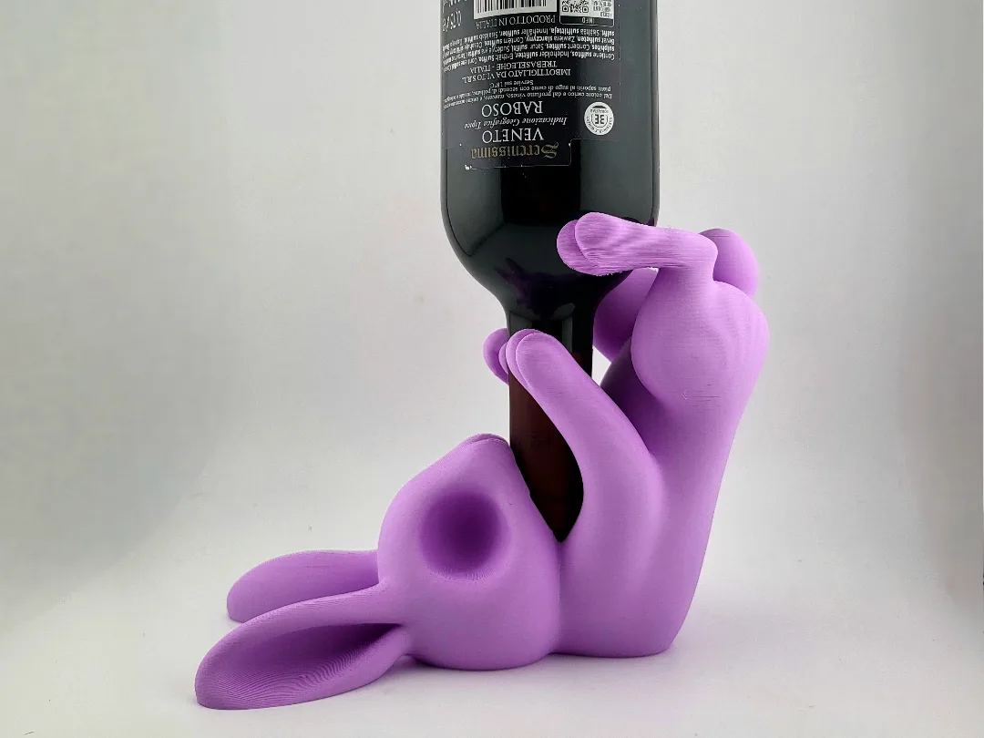 Sostén de botella con forma de conejo