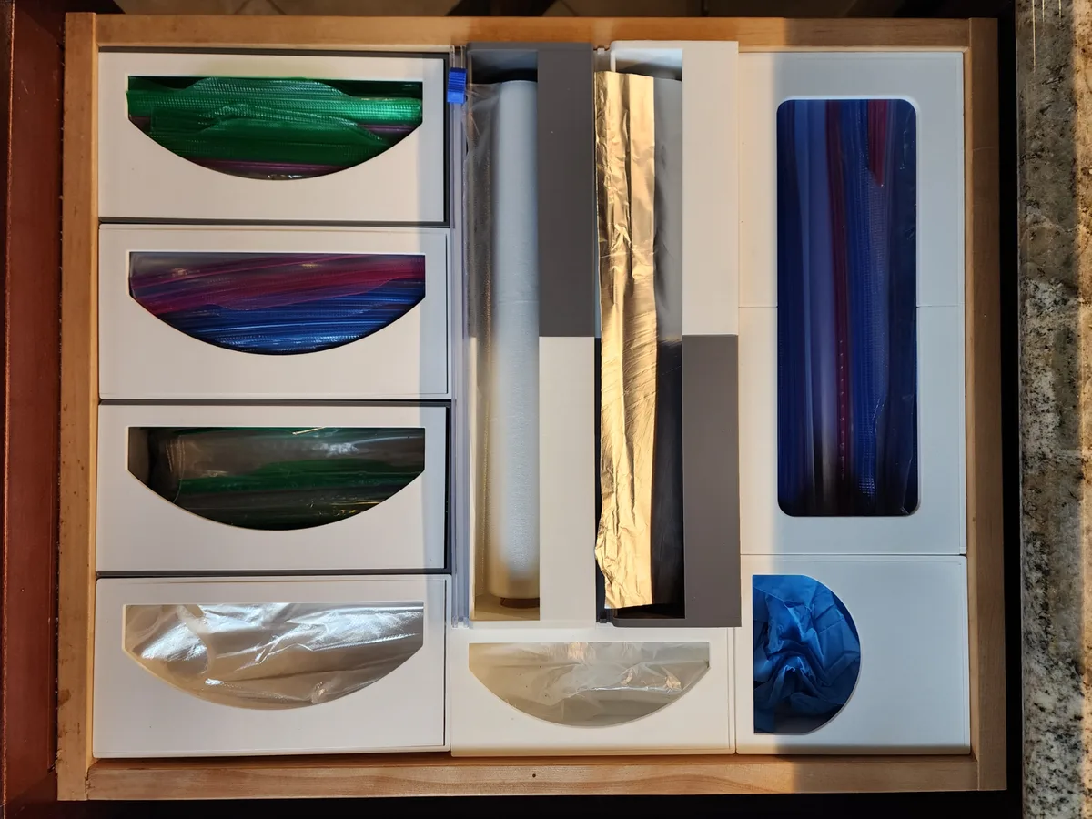 Organizadores de cocina para rollos y bolsas