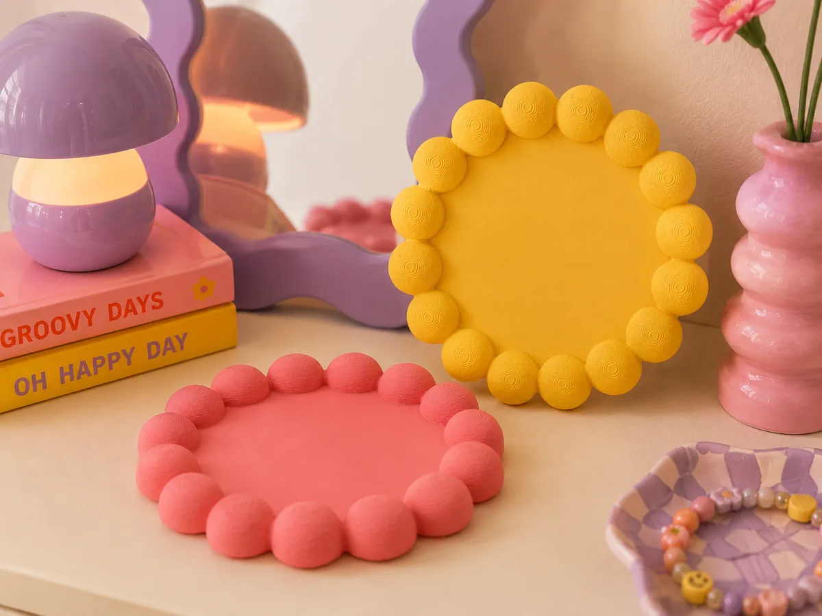Posavasos de burbujas de colores