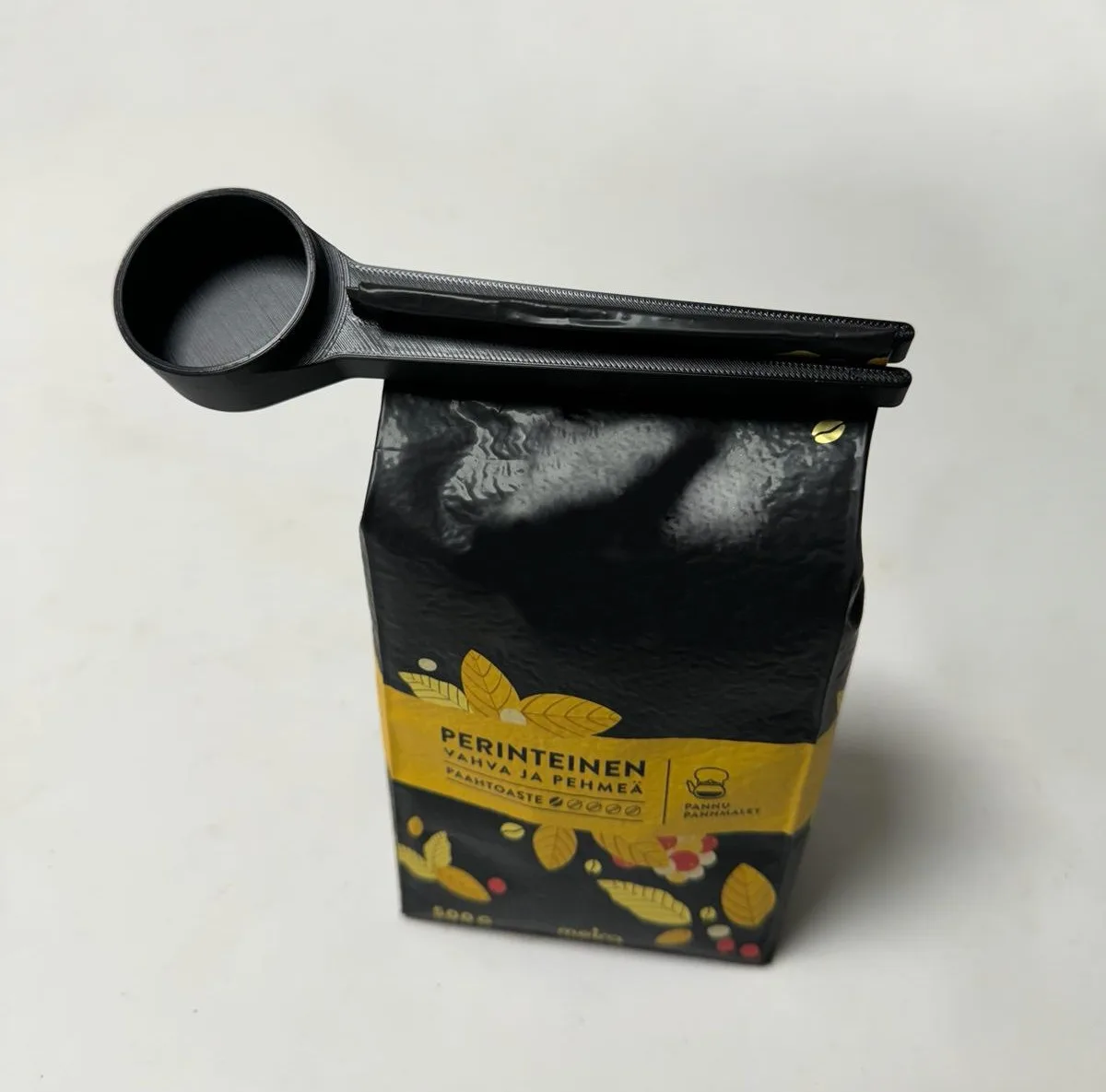 Cuchara de café con clip para el paquete